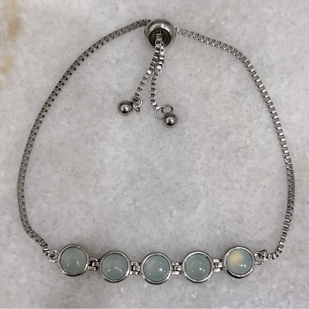 Blue Chalcedony BOLO Bracelet